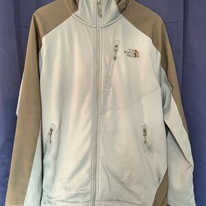 North Face Dark/Light Green Men’s Hooded Jacket - Size L